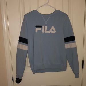 Womens Light Blue Fila Sweatshirt Medium